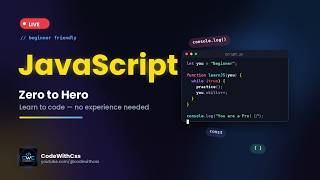 [Day - 3] Learning JavaScript LIVE from Absolute Zero 🚀 #javascript