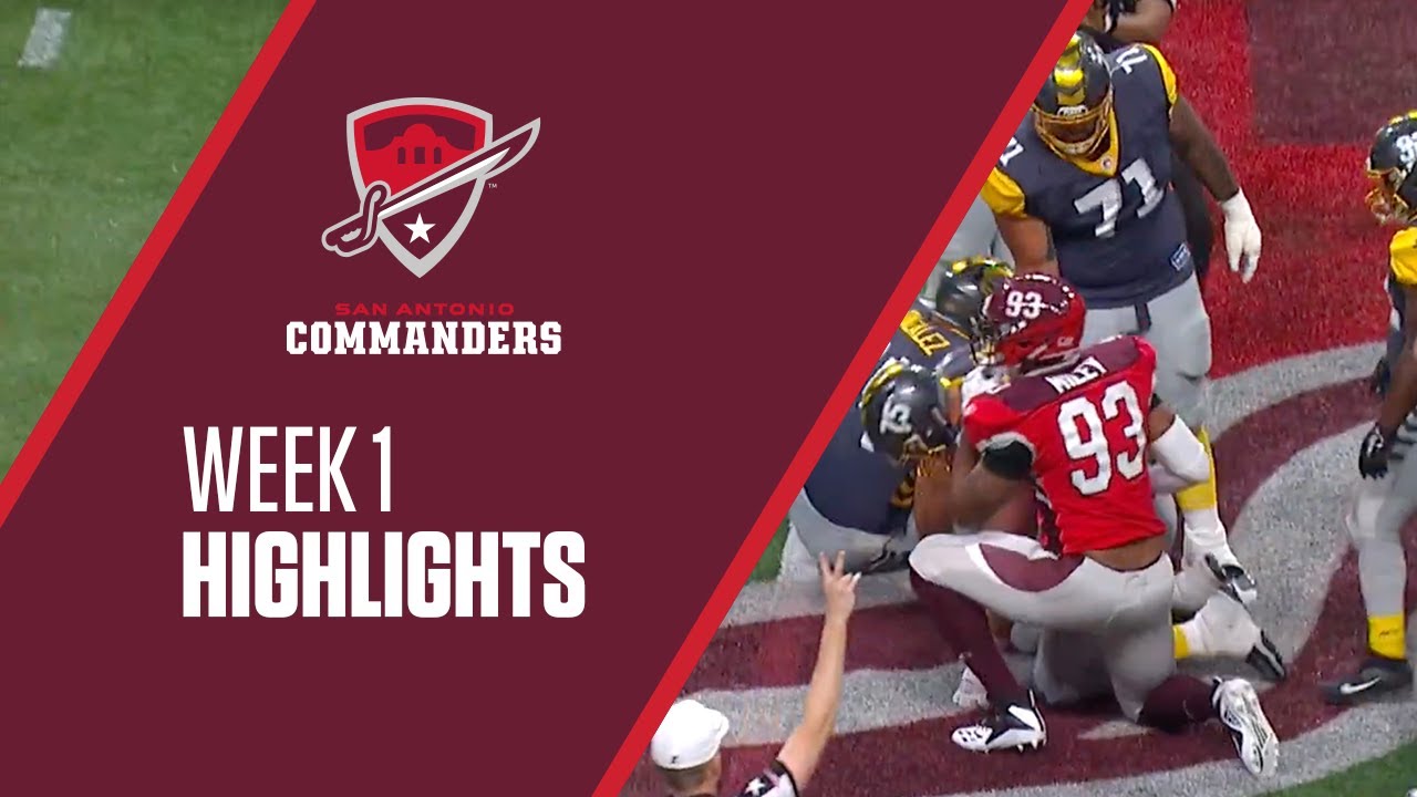 San Antonio Commanders Depth Chart