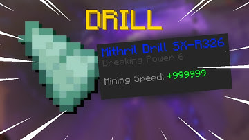 Trying out the FIRST Mithril DRILL SX-R226 (Hypixel Skyblock Dwarven Mines)