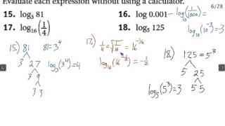 Logarithm Test Review