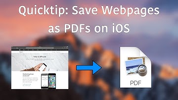 Quicktip: Save Webpages as PDFs on iOS