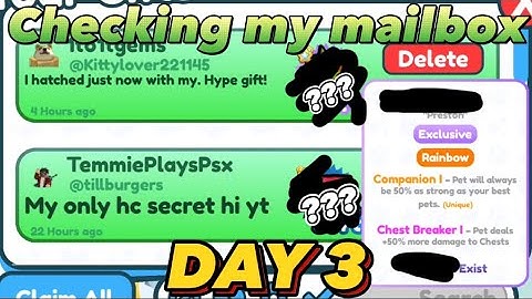 Checking My Mailbox In Pet Simulator X! (DAY 3)