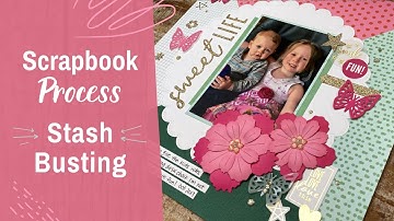 Stash Busting Scrapbook Layout Ideas Process