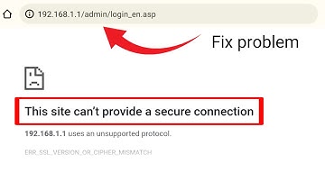 Fix Problem /192.168.1.1 page isn"t working | This site can