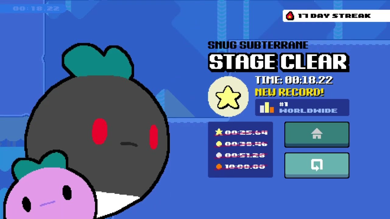 Daily Dadish - Sept. 18 - Snug Subterrane - #1 Worldwide! (18.22s) 