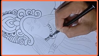 How to draw maa durga 2020 || maa durga drawing