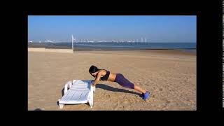 Fitness Model Oxana - Workout at the Beach