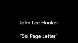John Lee Hooker - Six Page Letter chords