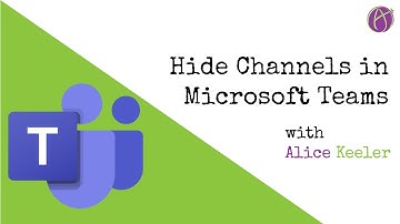 Hide channels in Microsoft Teams