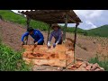 Sawing wood transporting and installing wall panels Sawing wood transporting and installing wall panels