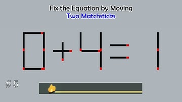 Matchstick Studio #  | Fix the math equation by moving one or two matchsticks |Logic puzzles