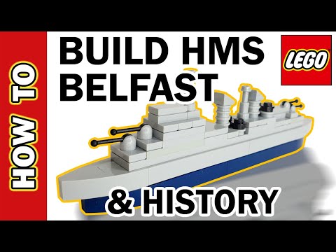 How to Make a LEGO HMS Belfast Microscale Warship: FREE Tutorial, Instructions & Brief History