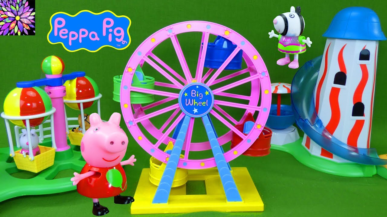 Peppa Pig's Theme Park BUNDLE Helter Skelter  Ferris Wheel Items  (Dispatched from UK)