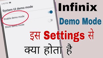 Infinix Demo Mode Setting | Infinix new hidden features