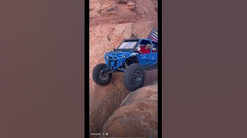 The crack at the top of The Fallen in Sand Hollow #sandhollow #RZR #polaris