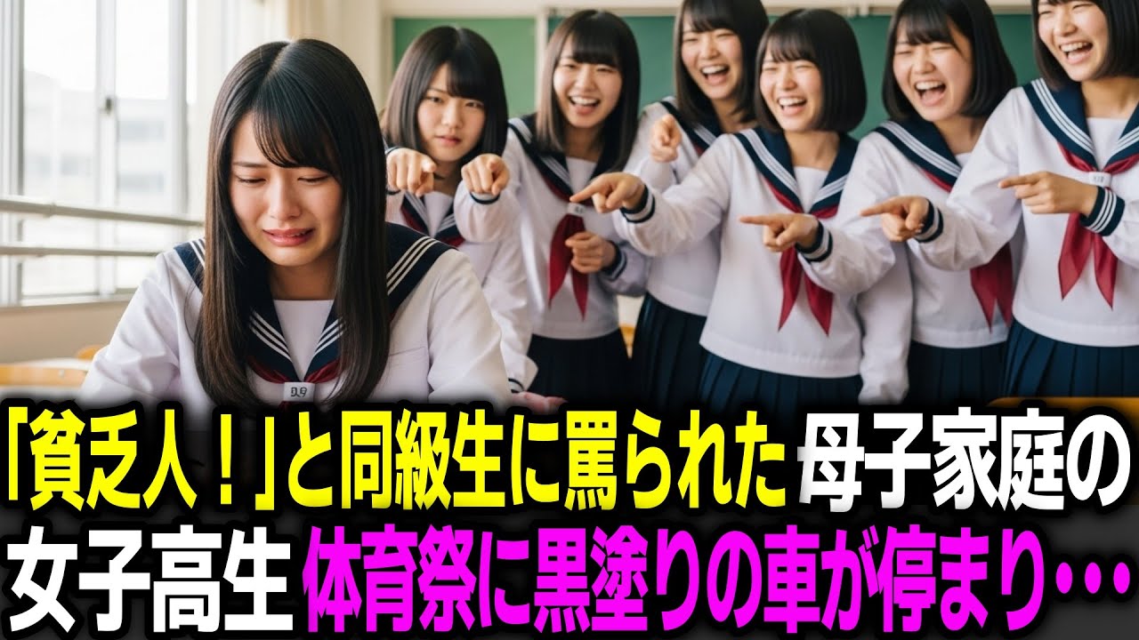 「貧乏人！」と同級生に罵られた母子家庭の女子高生。体育祭に黒塗りの車が停まり…