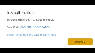 Fix Epic Online Services Error EOS-ERR-1602/EOS-ERR-1603/EOS-ERR-NOTUPDATED On Windows PC