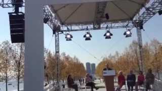Borough President Scott Stringer Speaks At FDR Four Freedoms Park Preview