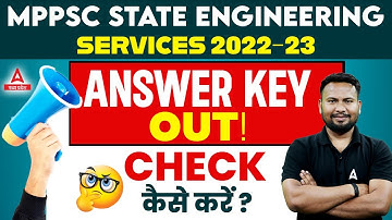 MPPSC State Engineering Services 2023 Answer Key OUT 📢| How To Check? | Know Full Details