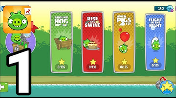 Bad Piggies - Gameplay walkthrough Part 1 Ground Hog Day (Android, iOS)