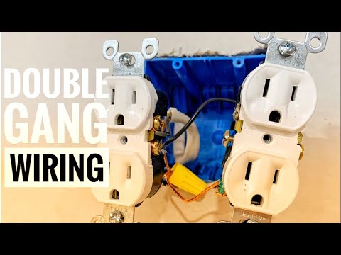 How To Wire A 2 Gang Outlet Box - YouTube