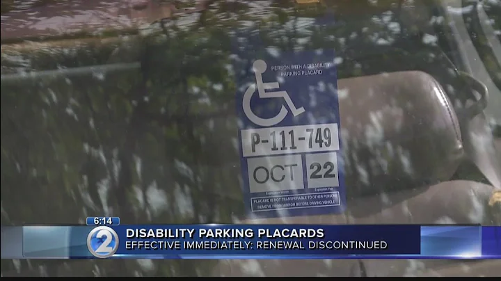 State to stop issuing renewal notices for disability parking placards