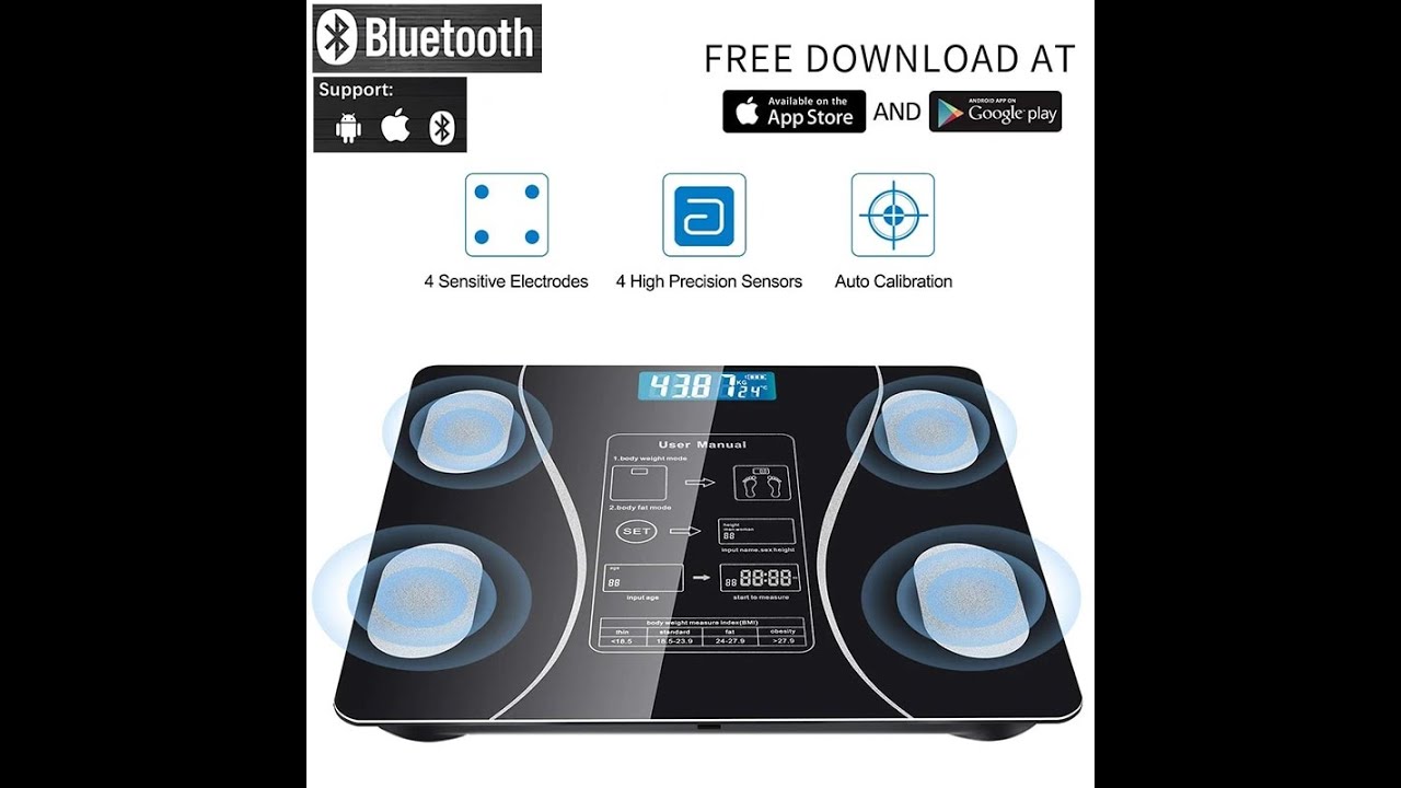 Digital Bluetooth Bathroom Scale - 180kg