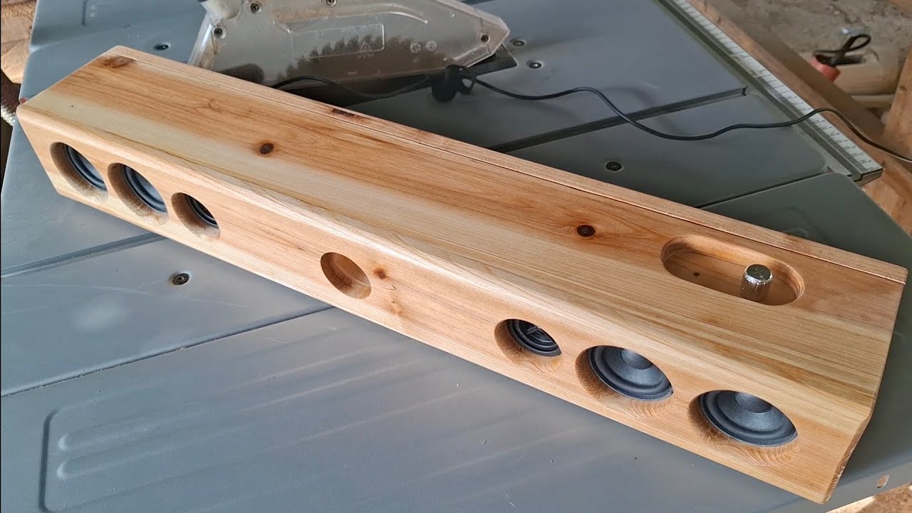 Turn Pine Wood into a 70W Bluetooth Soundbar using 100W ZK-502Mt amplifier