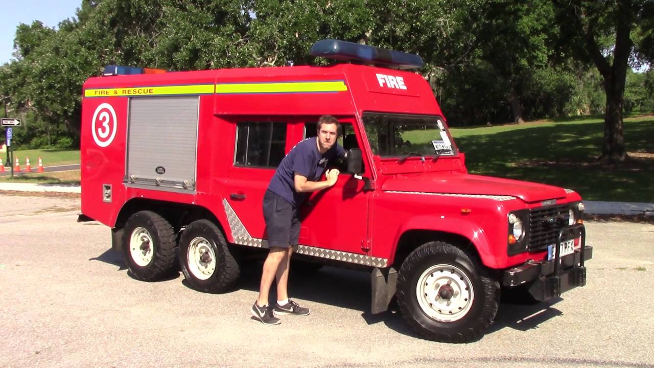 I Drove a 6-Wheel Drive Land Rover Fire Truck - YouTube