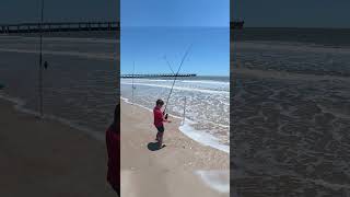First Red Of 2026 #fishing #surffishing #redfish