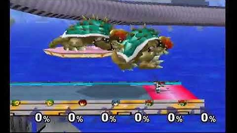 Super Smash Bros Melee Debug Menu - 4 Knights Team and 2 Giga Bowser Team - All Controllers
