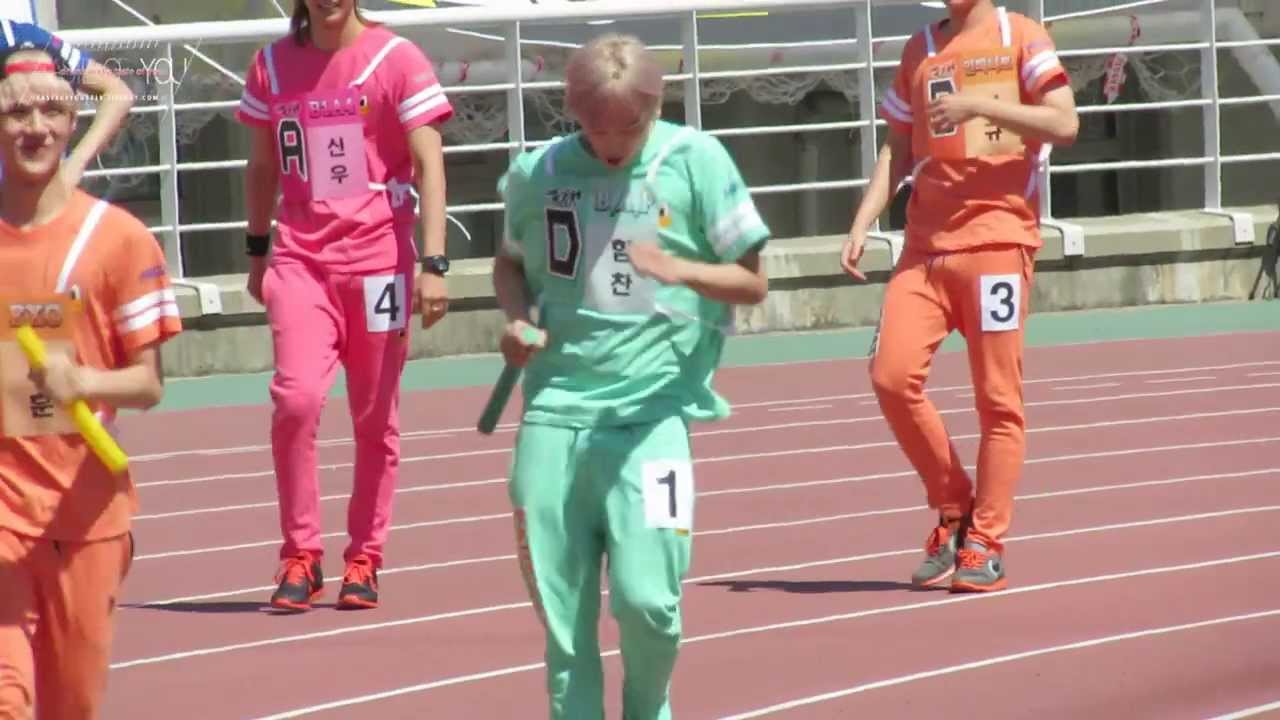 【TasteOfYou0419】130903  Idol Olympics  walking race   Himchan Focus