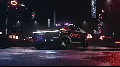 Larry Ellison has unveiled Oracle's next-gen Police car will be a @Tesla Cybertruck