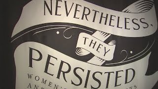 Joe V learns about featured exhibit on women's suffrage at reopened Oregon Historical Society