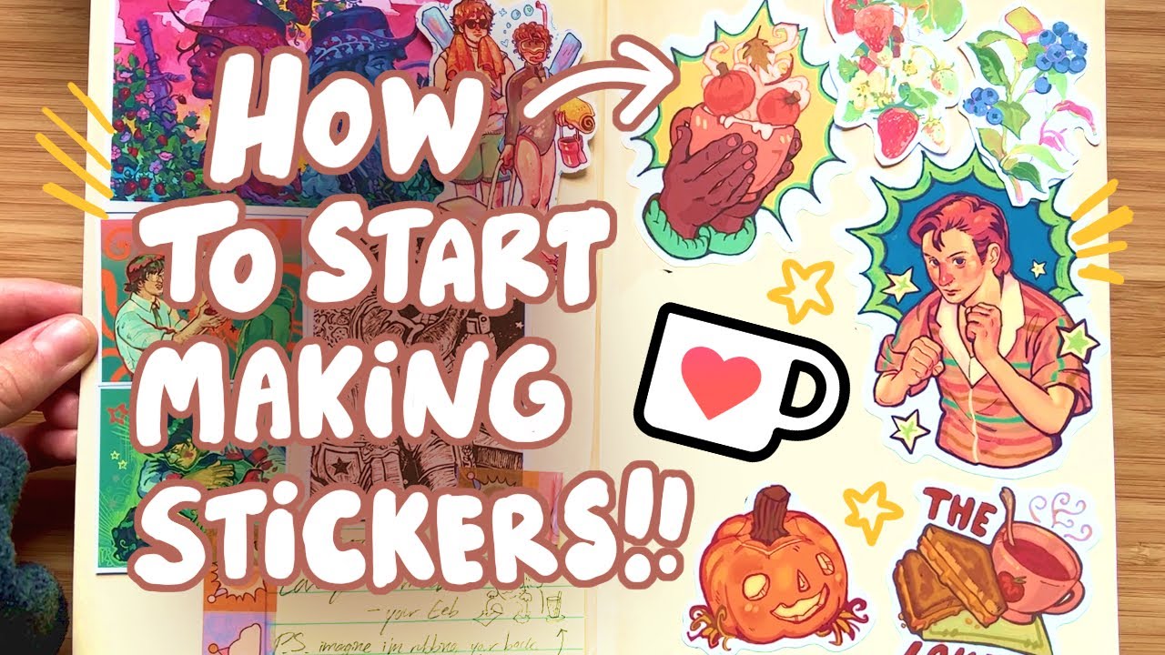 How I design and make stickers from home  no cricut step by step for beginners