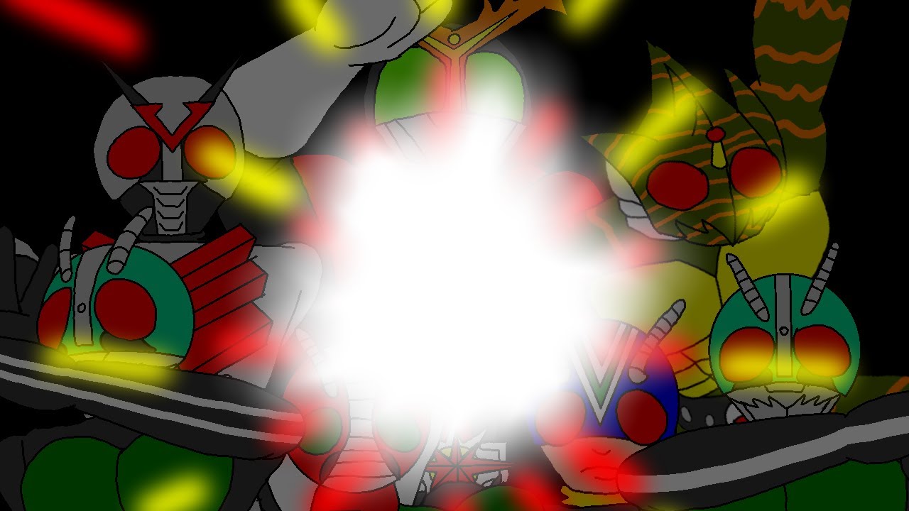 Seven Legendary Kamen Riders Anime Henshin - YouTube
