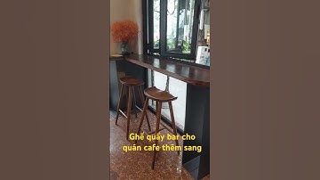 Ghế quầy bar gỗ tự nhiên 3Sisters Coffee Khương Trung, Thanh Xuân, Hà Nội #ghebar #ghequaybar