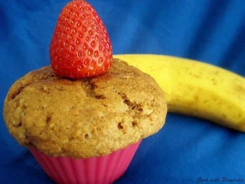 Eggless Strawberry & Banana Cupcakes - Eggless baking recipes
