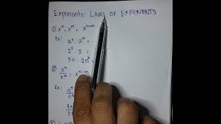 Math Review:  7  Laws of Exponents part 2