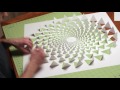 3D optical illusion mandala wall art using one sheet of paper