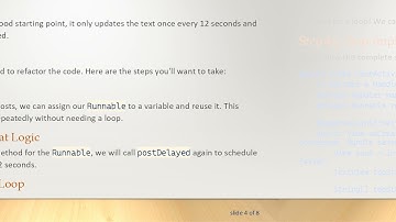 Creating a Dynamic TextView in Android that Updates Automatically Every 12 Seconds