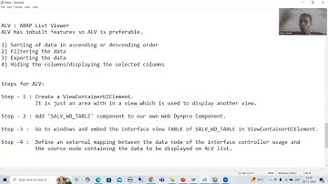 49 - Web Dynpro ABAP - Component Usage  - ABAP List Viewer(ALV) Part2