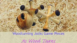 Woodturning Jacks Game Pieces