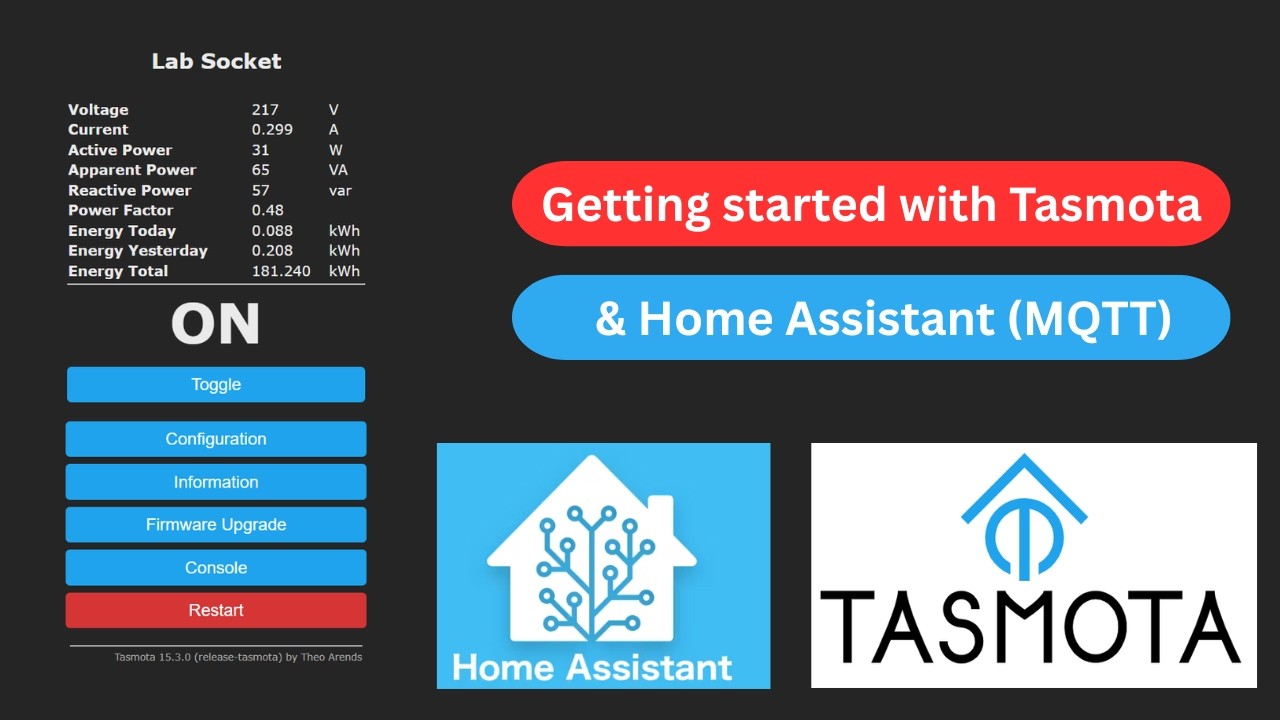 Getting started with Tasmota & Home Assistant MQTT - YouTube