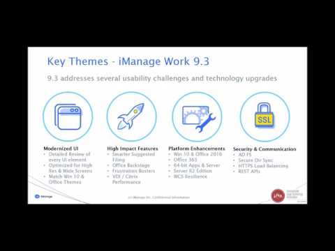 iManage Work 9.3: What's New?