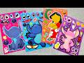 💙Paper Diy💙Lilo &amp; Stitch 2: Angel, Leroy, Reuben &amp; All Experiments Return! | Sticker Book ASMR #asmr