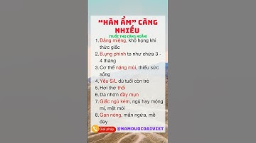 Hàn ẩm càng nhiều tuổi thọ càng ngắn #thuocnam #thaoduoc #thaoduocdantoc