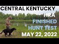 Central kentucky hra  finished hunt test may 2022