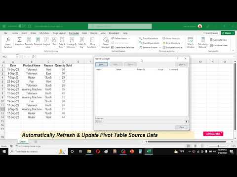 Video: Hvordan oppdaterer jeg automatisk en pivottabell i Excel?