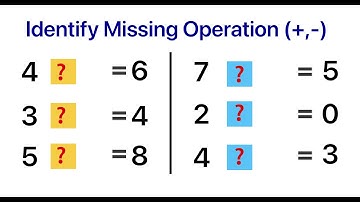 Identify Missing Operation (+, -) | Fun Mental Maths for Class 1 & 2